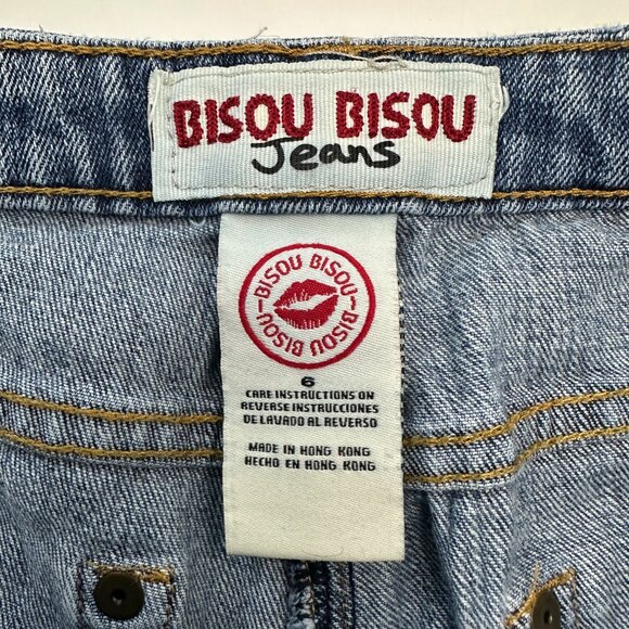 Bisou Bisou Bootcut Crop Women's size 6 Medium Wash Blue Denim Jeans - Picture 3 of 5